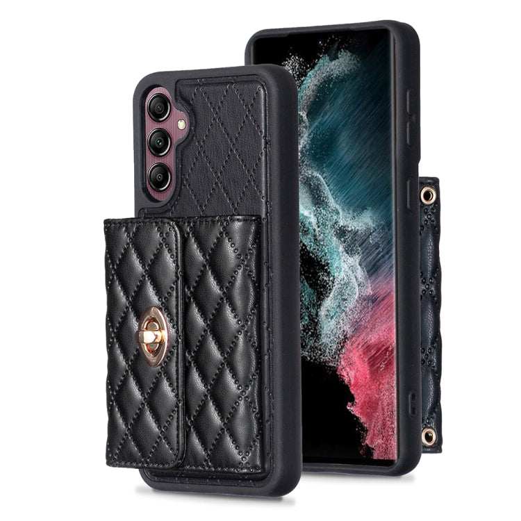Custodia per telefono in pelle rombica a portafoglio orizzontale, For Samsung Galaxy S21 Ultra 5G, For Samsung Galaxy A14 4G / 5G