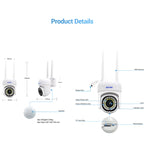 ESCAM PVR007 Telecamera WiFi HD 3MP con visione notturna