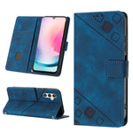 Custodia per telefono in pelle goffrata effetto pelle, For Samsung Galaxy A23 JP Version, For Samsung Galaxy A24 4G, For Xiaomi Poco X5 5G/Redmi Note 12 China/Redmi Note 12 Global, For Xiaomi Poco X5 Pro 5G/Redmi Note 12 Pro Speed
