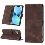 Custodia per telefono in pelle goffrata effetto pelle, For Samsung Galaxy A23 JP Version, For Samsung Galaxy A24 4G, For Xiaomi Poco X5 5G/Redmi Note 12 China/Redmi Note 12 Global, For Xiaomi Poco X5 Pro 5G/Redmi Note 12 Pro Speed