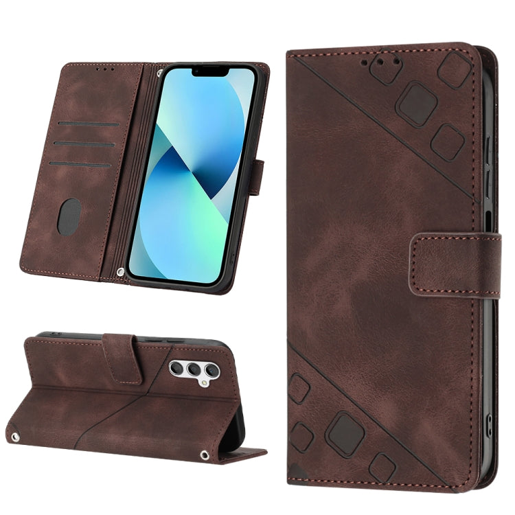 Custodia per telefono in pelle goffrata effetto pelle, For Samsung Galaxy A23 JP Version, For Samsung Galaxy A24 4G, For Xiaomi Poco X5 5G/Redmi Note 12 China/Redmi Note 12 Global, For Xiaomi Poco X5 Pro 5G/Redmi Note 12 Pro Speed