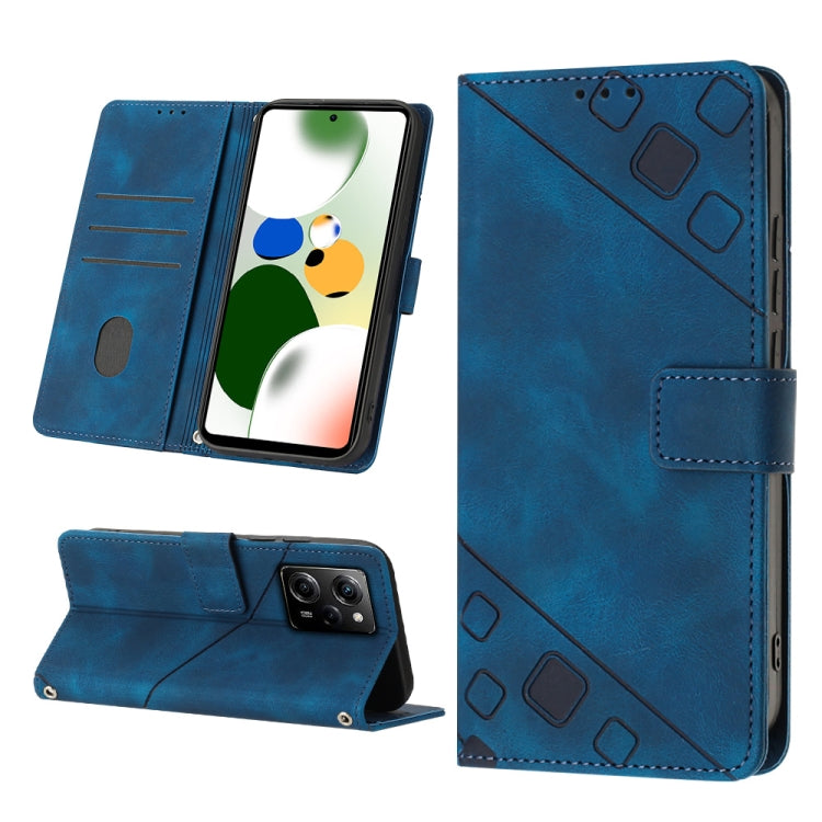 Custodia per telefono in pelle goffrata effetto pelle, For Samsung Galaxy A23 JP Version, For Samsung Galaxy A24 4G, For Xiaomi Poco X5 5G/Redmi Note 12 China/Redmi Note 12 Global, For Xiaomi Poco X5 Pro 5G/Redmi Note 12 Pro Speed