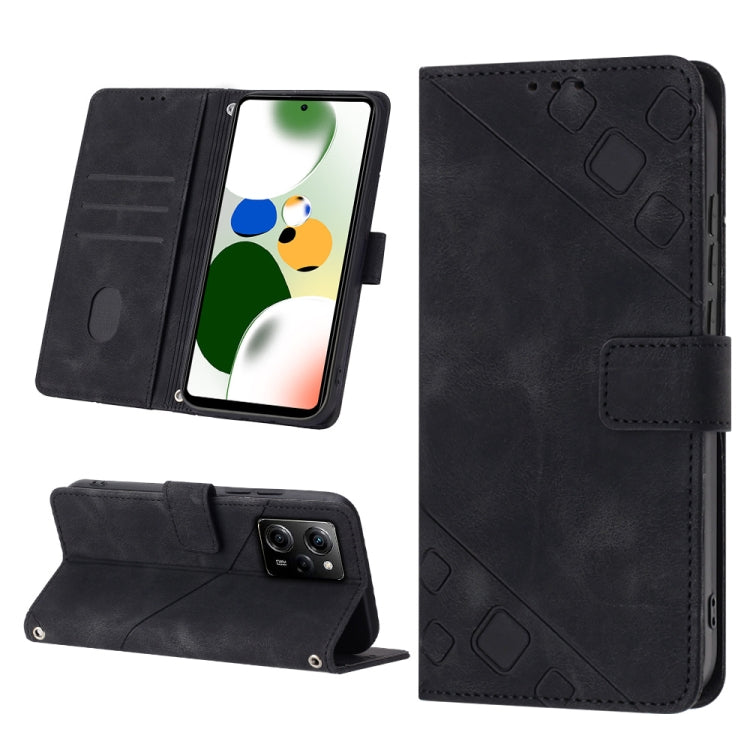 Custodia per telefono in pelle goffrata effetto pelle, For Samsung Galaxy A23 JP Version, For Samsung Galaxy A24 4G, For Xiaomi Poco X5 5G/Redmi Note 12 China/Redmi Note 12 Global, For Xiaomi Poco X5 Pro 5G/Redmi Note 12 Pro Speed