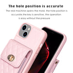 Custodia per telefono in pelle rombica a portafoglio verticale, For iPhone 14, For iPhone 14 Plus, For iPhone 14 Pro, For iPhone 14 Pro Max, For iPhone 13