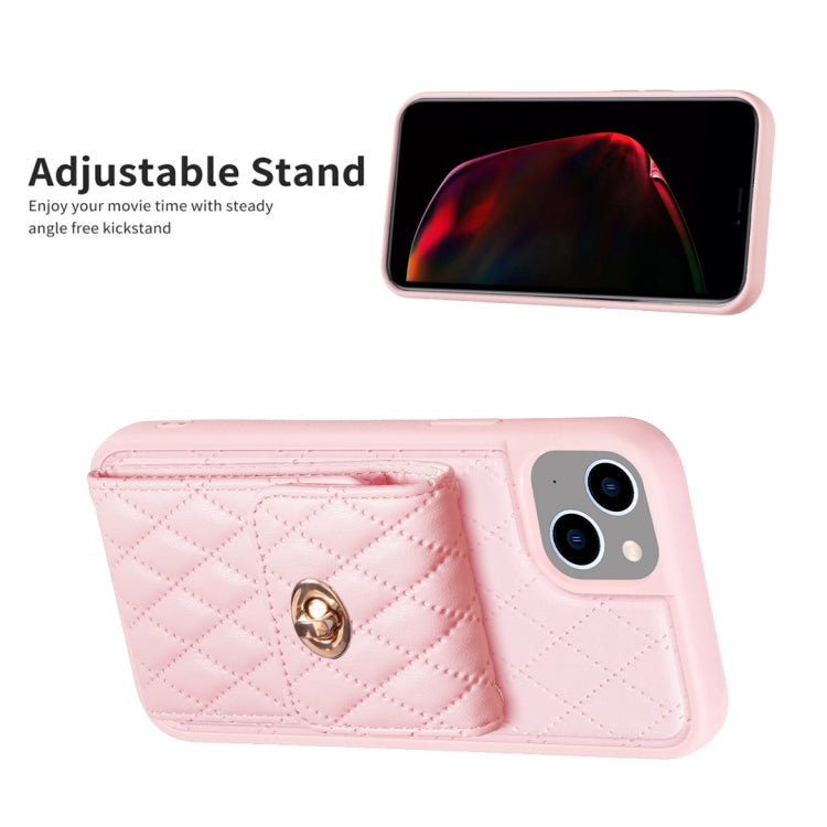 Custodia per telefono in pelle rombica a portafoglio verticale, For iPhone 14, For iPhone 14 Plus, For iPhone 14 Pro, For iPhone 14 Pro Max, For iPhone 13