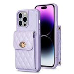 Custodia per telefono in pelle rombica a portafoglio verticale, For iPhone 14, For iPhone 14 Plus, For iPhone 14 Pro, For iPhone 14 Pro Max, For iPhone 13
