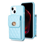Custodia per telefono in pelle rombica a portafoglio verticale, For iPhone 14, For iPhone 14 Plus, For iPhone 14 Pro, For iPhone 14 Pro Max, For iPhone 13