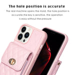 Custodia per telefono in pelle rombica a portafoglio verticale, For iPhone 13 Pro, For iPhone 13 Pro Max, For iPhone 12 / 12 Pro, For iPhone 12 Pro Max