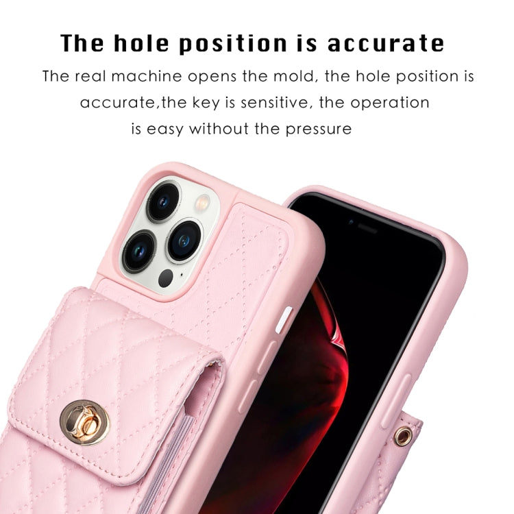 Custodia per telefono in pelle rombica a portafoglio verticale, For iPhone 13 Pro, For iPhone 13 Pro Max, For iPhone 12 / 12 Pro, For iPhone 12 Pro Max