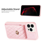 Custodia per telefono in pelle rombica a portafoglio verticale, For iPhone 13 Pro, For iPhone 13 Pro Max, For iPhone 12 / 12 Pro, For iPhone 12 Pro Max