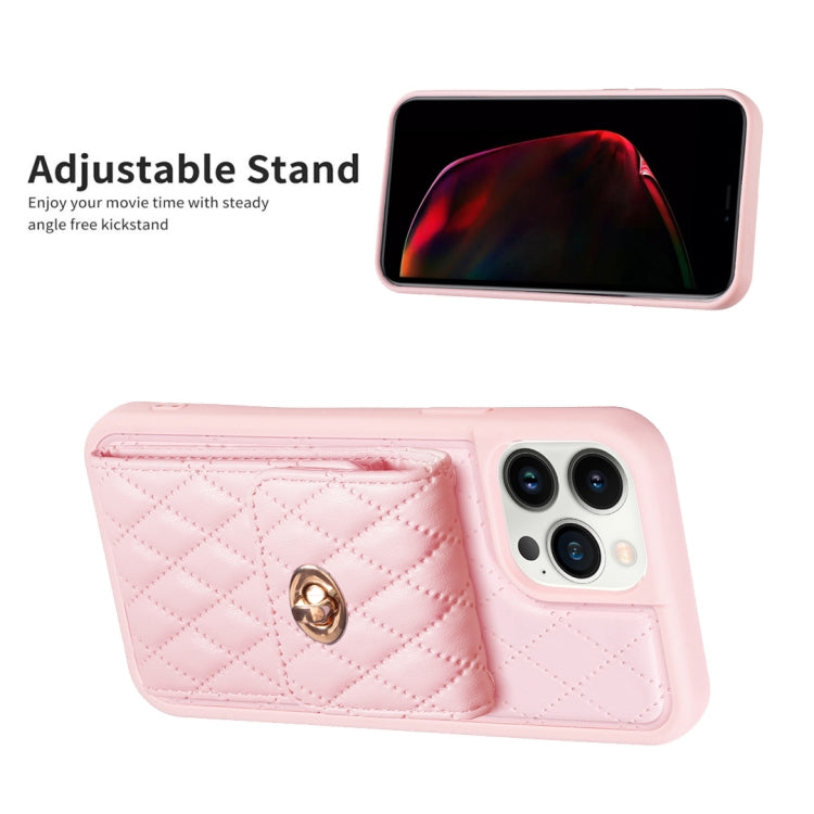 Custodia per telefono in pelle rombica a portafoglio verticale, For iPhone 13 Pro, For iPhone 13 Pro Max, For iPhone 12 / 12 Pro, For iPhone 12 Pro Max
