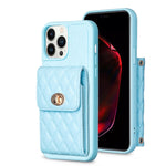 Custodia per telefono in pelle rombica a portafoglio verticale, For iPhone 13 Pro, For iPhone 13 Pro Max, For iPhone 12 / 12 Pro, For iPhone 12 Pro Max