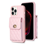Custodia per telefono in pelle rombica a portafoglio verticale, For iPhone 13 Pro, For iPhone 13 Pro Max, For iPhone 12 / 12 Pro, For iPhone 12 Pro Max