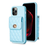 Custodia per telefono in pelle rombica a portafoglio verticale, For iPhone 13 Pro, For iPhone 13 Pro Max, For iPhone 12 / 12 Pro, For iPhone 12 Pro Max