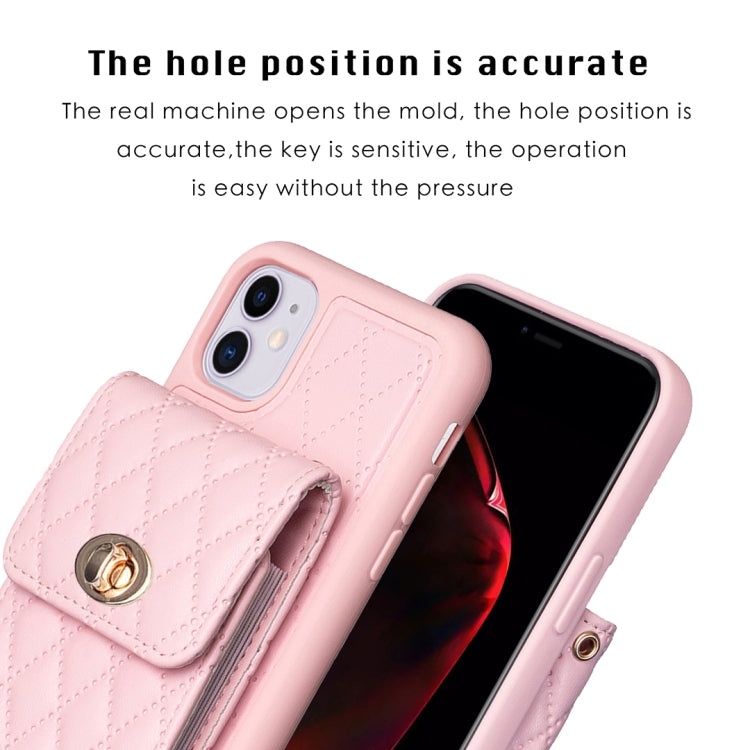 Custodia per telefono in pelle rombica a portafoglio verticale, For iPhone 11, For iPhone 11 Pro, For iPhone 11 Pro Max, For iPhone X / XS