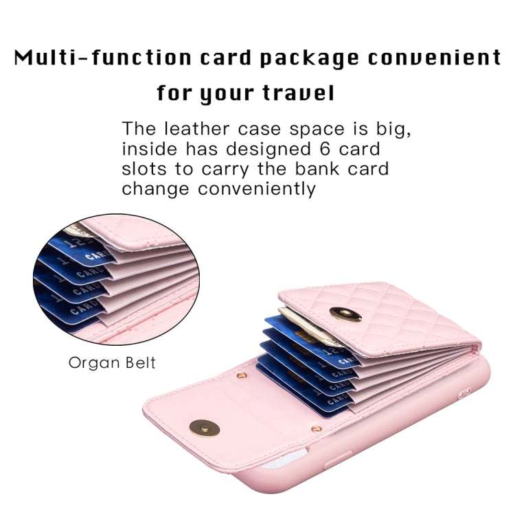 Custodia per telefono in pelle rombica a portafoglio verticale, For iPhone 11, For iPhone 11 Pro, For iPhone 11 Pro Max, For iPhone X / XS