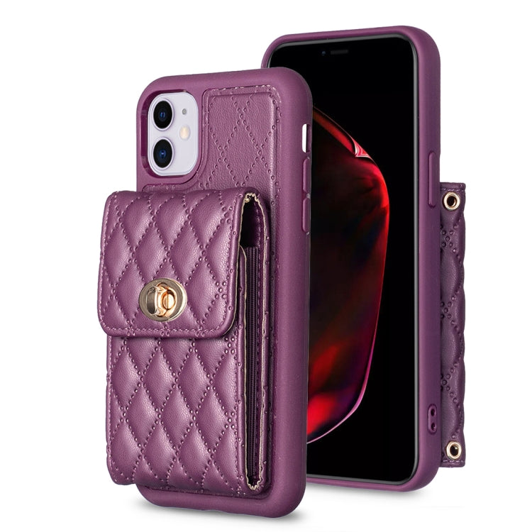 Custodia per telefono in pelle rombica a portafoglio verticale, For iPhone 11, For iPhone 11 Pro, For iPhone 11 Pro Max, For iPhone X / XS