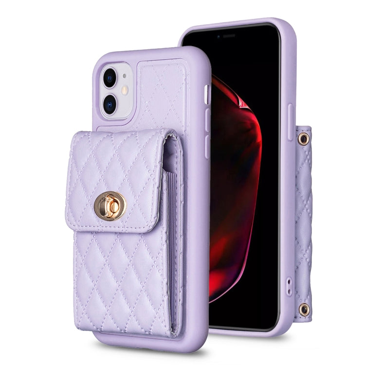 Custodia per telefono in pelle rombica a portafoglio verticale, For iPhone 11, For iPhone 11 Pro, For iPhone 11 Pro Max, For iPhone X / XS