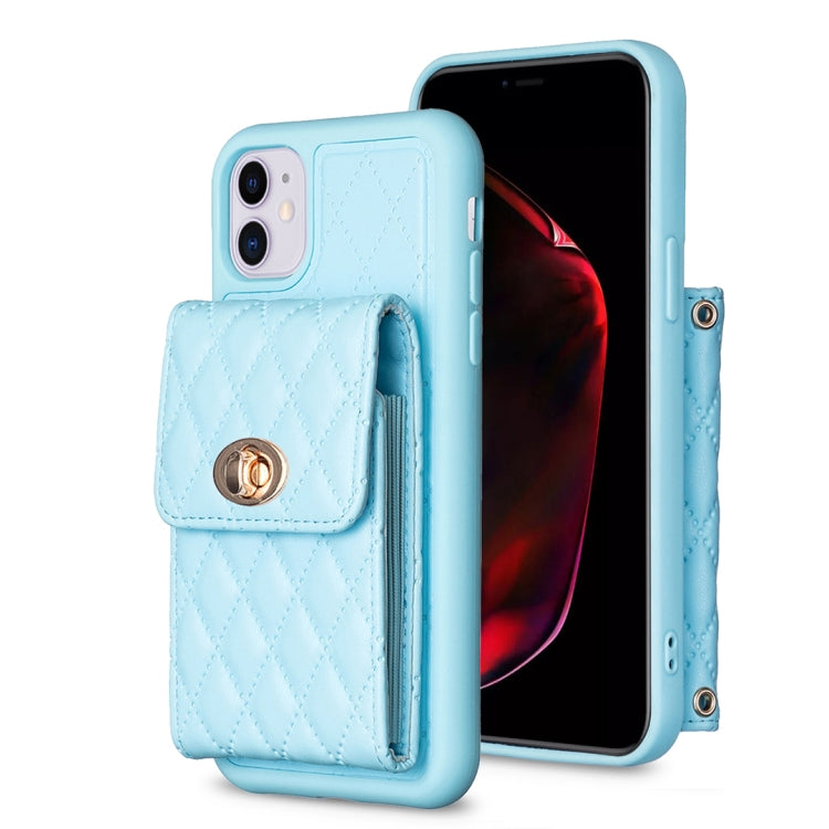 Custodia per telefono in pelle rombica a portafoglio verticale, For iPhone 11, For iPhone 11 Pro, For iPhone 11 Pro Max, For iPhone X / XS