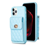 Custodia per telefono in pelle rombica a portafoglio verticale, For iPhone 11, For iPhone 11 Pro, For iPhone 11 Pro Max, For iPhone X / XS