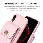 Custodia per telefono in pelle rombica a portafoglio verticale, For iPhone XR, For iPhone XS Max, For iPhone SE 2022 / SE 2020 / 7 / 8, For iPhone 7 Plus / 8 Plus