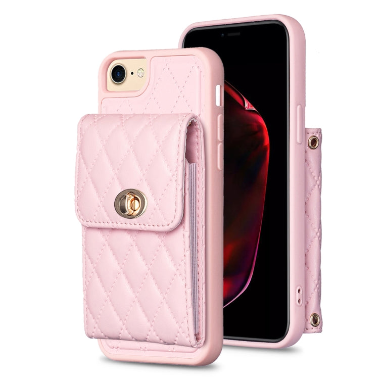 Custodia per telefono in pelle rombica a portafoglio verticale, For iPhone XR, For iPhone XS Max, For iPhone SE 2022 / SE 2020 / 7 / 8, For iPhone 7 Plus / 8 Plus