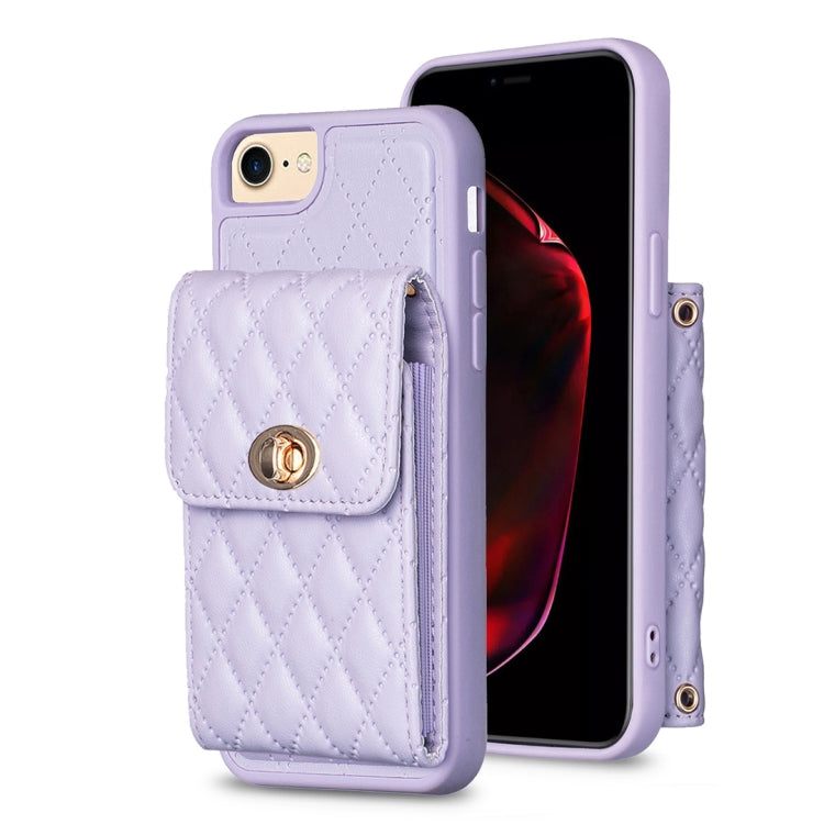 Custodia per telefono in pelle rombica a portafoglio verticale, For iPhone XR, For iPhone XS Max, For iPhone SE 2022 / SE 2020 / 7 / 8, For iPhone 7 Plus / 8 Plus