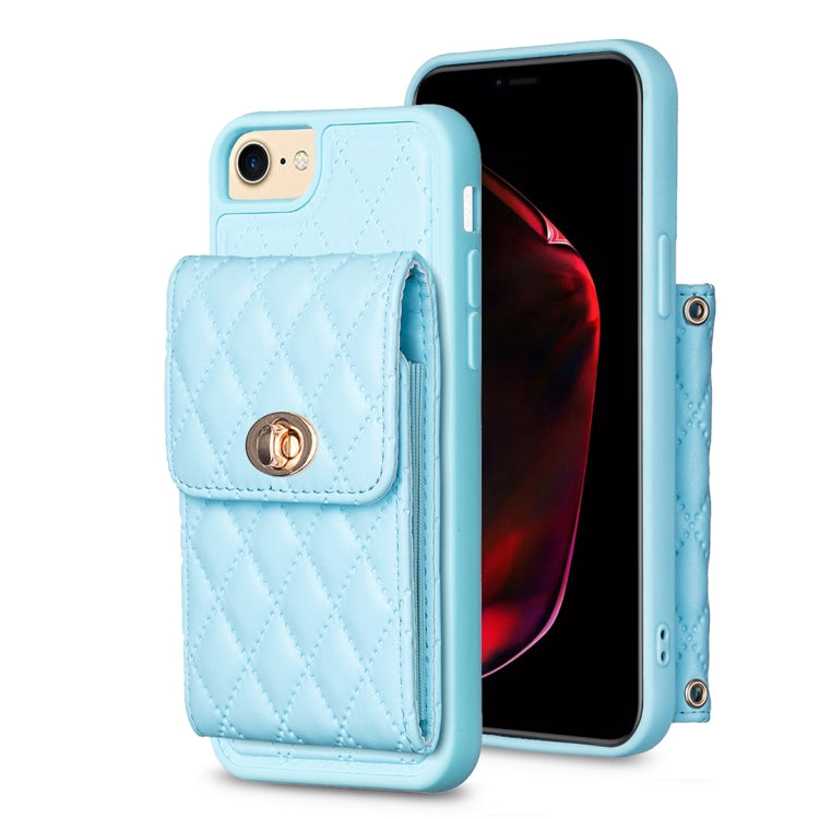 Custodia per telefono in pelle rombica a portafoglio verticale, For iPhone XR, For iPhone XS Max, For iPhone SE 2022 / SE 2020 / 7 / 8, For iPhone 7 Plus / 8 Plus