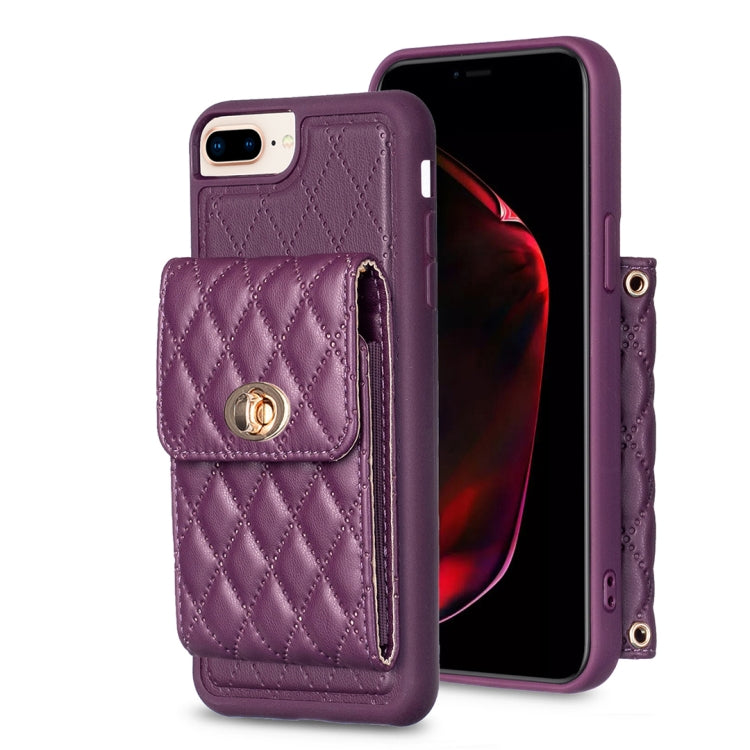 Custodia per telefono in pelle rombica a portafoglio verticale, For iPhone XR, For iPhone XS Max, For iPhone SE 2022 / SE 2020 / 7 / 8, For iPhone 7 Plus / 8 Plus