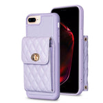Custodia per telefono in pelle rombica a portafoglio verticale, For iPhone XR, For iPhone XS Max, For iPhone SE 2022 / SE 2020 / 7 / 8, For iPhone 7 Plus / 8 Plus