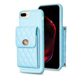 Custodia per telefono in pelle rombica a portafoglio verticale, For iPhone XR, For iPhone XS Max, For iPhone SE 2022 / SE 2020 / 7 / 8, For iPhone 7 Plus / 8 Plus