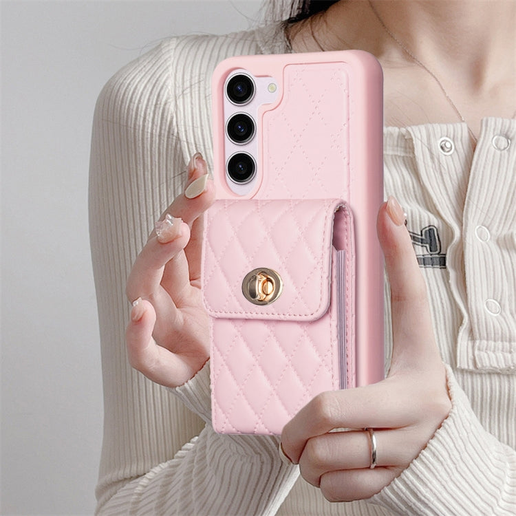 Custodia per telefono in pelle rombica a portafoglio verticale, For Samsung Galaxy S23 5G, For Samsung Galaxy S22+ 5G, For Samsung Galaxy S21 5G, For Samsung Galaxy S21+ 5G