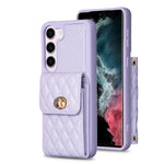 Custodia per telefono in pelle rombica a portafoglio verticale, For Samsung Galaxy S23 5G, For Samsung Galaxy S22+ 5G, For Samsung Galaxy S21 5G, For Samsung Galaxy S21+ 5G