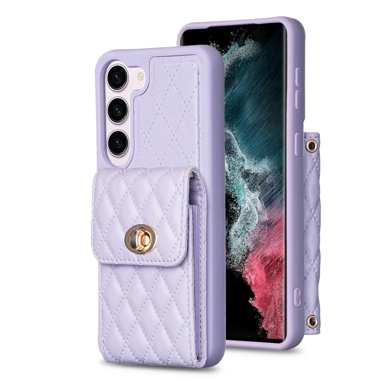 Custodia per telefono in pelle rombica a portafoglio verticale, For Samsung Galaxy S23 5G, For Samsung Galaxy S22+ 5G, For Samsung Galaxy S21 5G, For Samsung Galaxy S21+ 5G