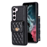 Custodia per telefono in pelle rombica a portafoglio verticale, For Samsung Galaxy S23 5G, For Samsung Galaxy S22+ 5G, For Samsung Galaxy S21 5G, For Samsung Galaxy S21+ 5G