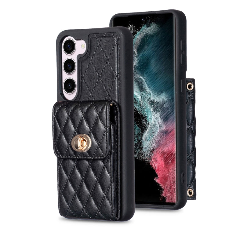 Custodia per telefono in pelle rombica a portafoglio verticale, For Samsung Galaxy S23 5G, For Samsung Galaxy S22+ 5G, For Samsung Galaxy S21 5G, For Samsung Galaxy S21+ 5G