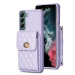 Custodia per telefono in pelle rombica a portafoglio verticale, For Samsung Galaxy S23 5G, For Samsung Galaxy S22+ 5G, For Samsung Galaxy S21 5G, For Samsung Galaxy S21+ 5G