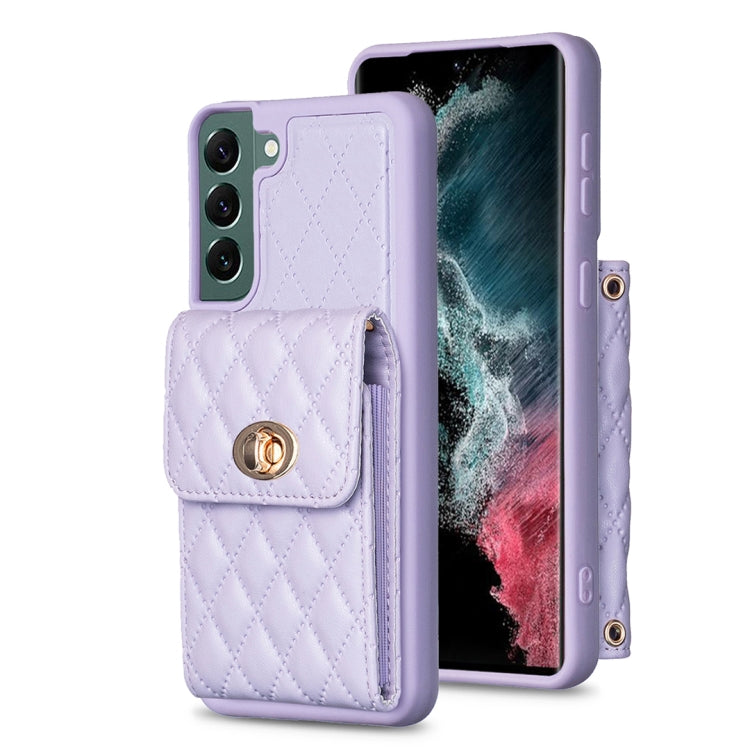 Custodia per telefono in pelle rombica a portafoglio verticale, For Samsung Galaxy S23 5G, For Samsung Galaxy S22+ 5G, For Samsung Galaxy S21 5G, For Samsung Galaxy S21+ 5G