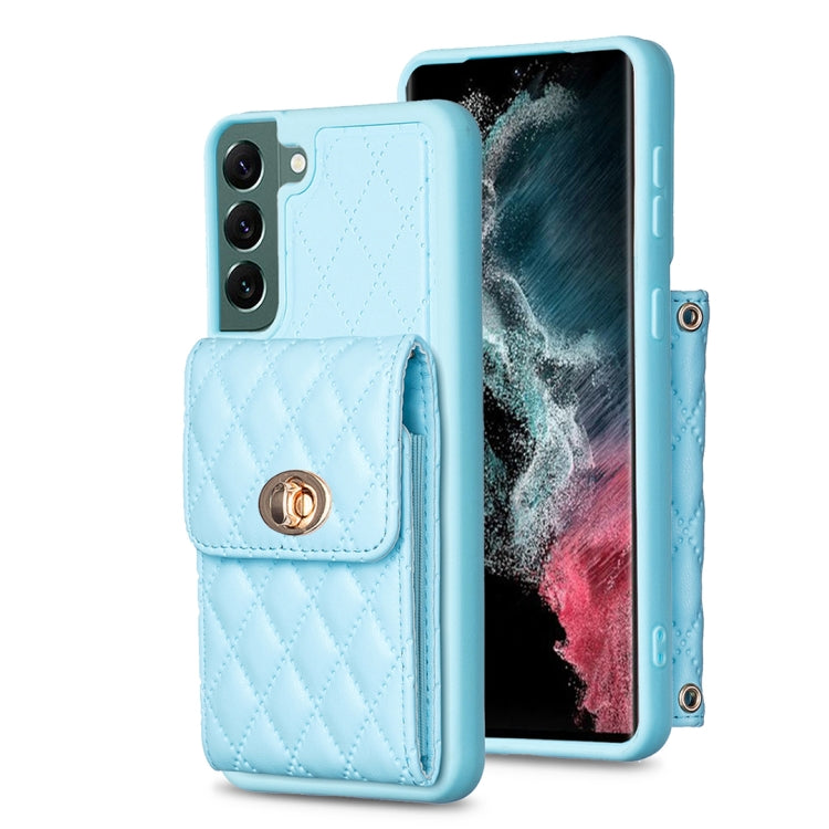 Custodia per telefono in pelle rombica a portafoglio verticale, For Samsung Galaxy S23 5G, For Samsung Galaxy S22+ 5G, For Samsung Galaxy S21 5G, For Samsung Galaxy S21+ 5G