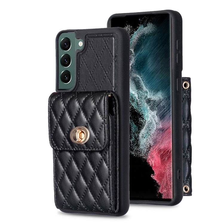 Custodia per telefono in pelle rombica a portafoglio verticale, For Samsung Galaxy S23 5G, For Samsung Galaxy S22+ 5G, For Samsung Galaxy S21 5G, For Samsung Galaxy S21+ 5G