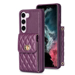 Custodia per telefono in pelle rombica a portafoglio verticale, For Samsung Galaxy S23 5G, For Samsung Galaxy S22+ 5G, For Samsung Galaxy S21 5G, For Samsung Galaxy S21+ 5G