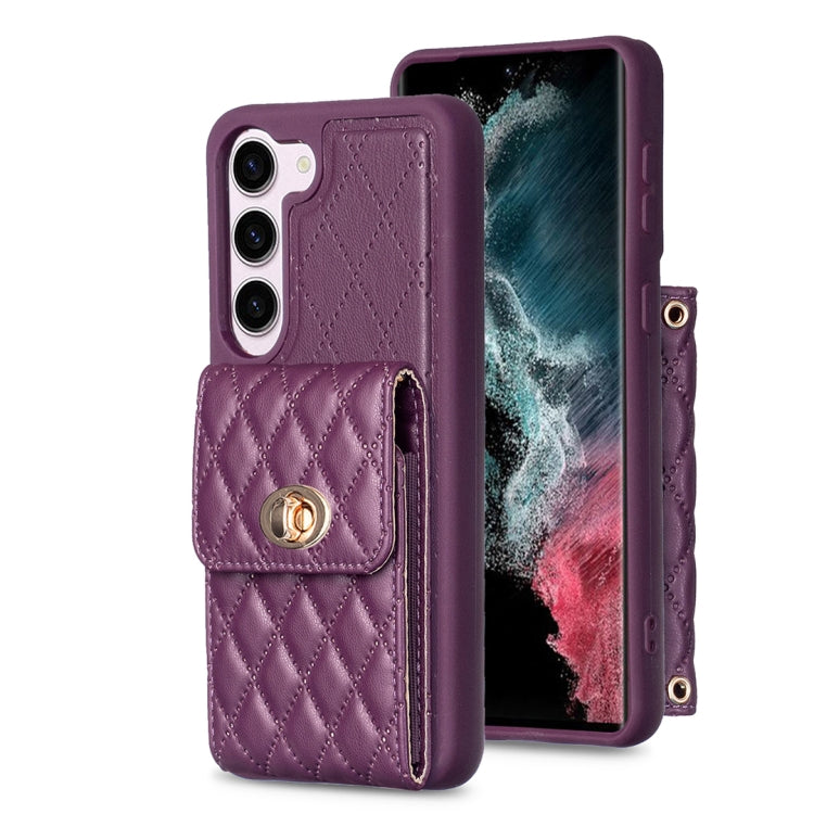 Custodia per telefono in pelle rombica a portafoglio verticale, For Samsung Galaxy S23 5G, For Samsung Galaxy S22+ 5G, For Samsung Galaxy S21 5G, For Samsung Galaxy S21+ 5G