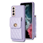 Custodia per telefono in pelle rombica a portafoglio verticale, For Samsung Galaxy S23 5G, For Samsung Galaxy S22+ 5G, For Samsung Galaxy S21 5G, For Samsung Galaxy S21+ 5G