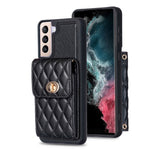 Custodia per telefono in pelle rombica a portafoglio verticale, For Samsung Galaxy S23 5G, For Samsung Galaxy S22+ 5G, For Samsung Galaxy S21 5G, For Samsung Galaxy S21+ 5G