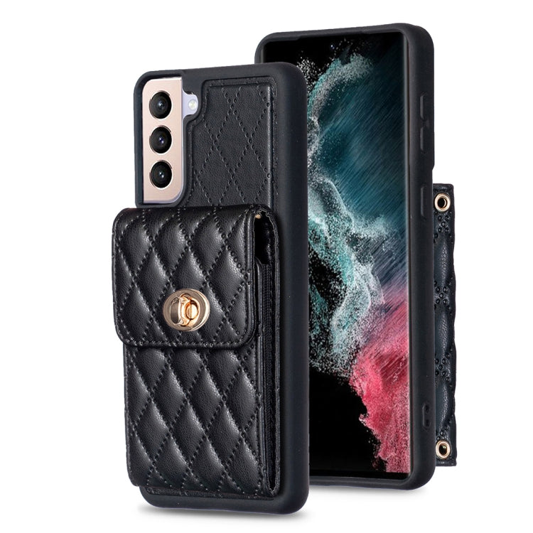 Custodia per telefono in pelle rombica a portafoglio verticale, For Samsung Galaxy S23 5G, For Samsung Galaxy S22+ 5G, For Samsung Galaxy S21 5G, For Samsung Galaxy S21+ 5G