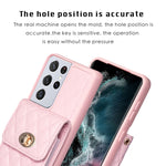 Custodia per telefono in pelle rombica a portafoglio verticale, For Samsung Galaxy S21 Ultra 5G, For Samsung Galaxy A14 4G / 5G