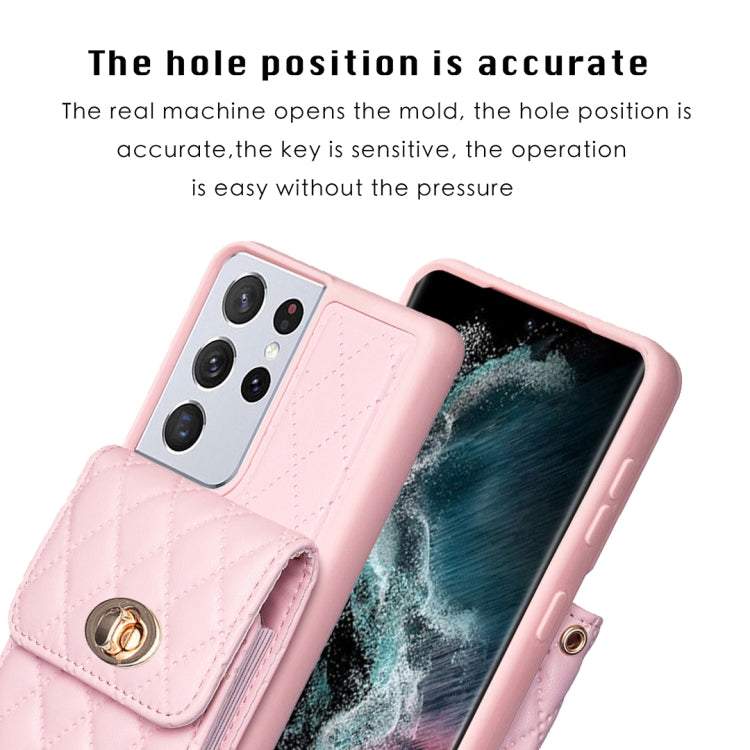 Custodia per telefono in pelle rombica a portafoglio verticale, For Samsung Galaxy S21 Ultra 5G, For Samsung Galaxy A14 4G / 5G