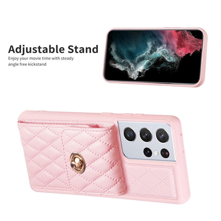 Custodia per telefono in pelle rombica a portafoglio verticale, For Samsung Galaxy S21 Ultra 5G, For Samsung Galaxy A14 4G / 5G