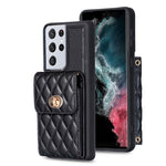 Custodia per telefono in pelle rombica a portafoglio verticale, For Samsung Galaxy S21 Ultra 5G, For Samsung Galaxy A14 4G / 5G