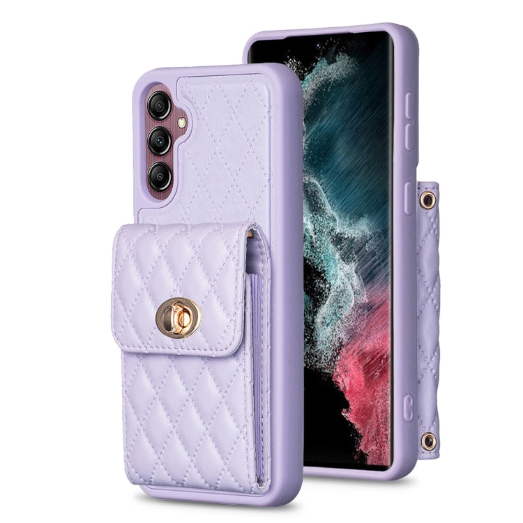 Custodia per telefono in pelle rombica a portafoglio verticale, For Samsung Galaxy S21 Ultra 5G, For Samsung Galaxy A14 4G / 5G